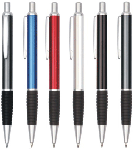 Metal Rubber Grip Pen 