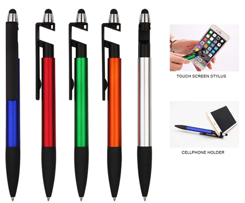 Multi Function Stylus Plastic Pen 