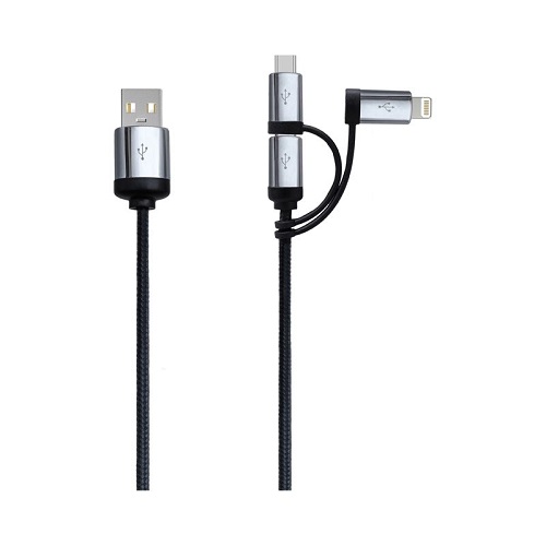 Orbix 3in1 Fabric Charge & Data Cable 