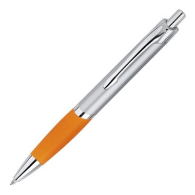 Plastic Pen with coloured grip 