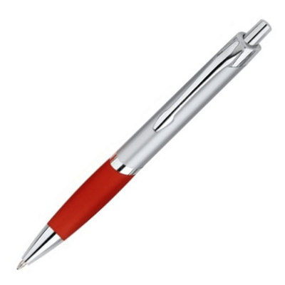 Plastic Pen with coloured grip 