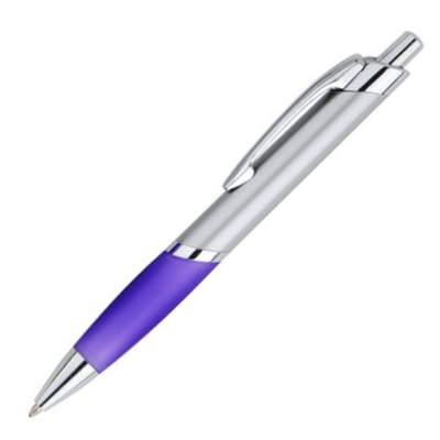 Plastic Pen with coloured grip 