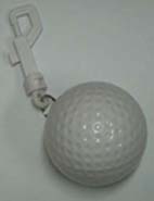 Poncho In Golf Ball Holder Keychain