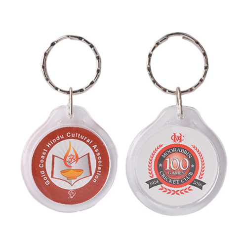 Round Acrylic Keyring 