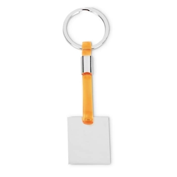 Square Metal Keyring 