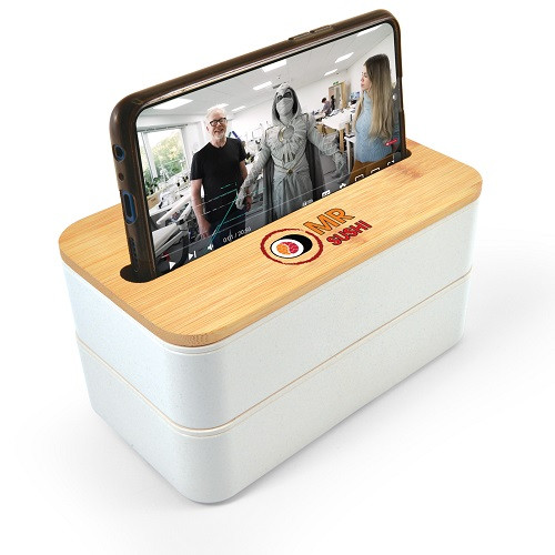 Stax Eco Lunch Box with Phone Holder Lid 