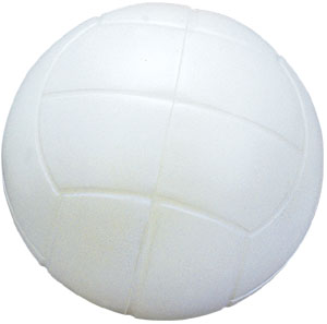 Stress Reliever All White Volleyball Shape