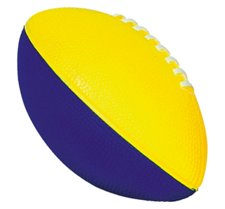 Stress Reliever American Football Shape Blue And Yellow