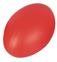 Stress Reliever Rugby Shape Red