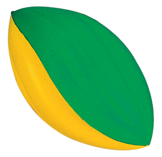 Stress Reliever Rugby Shape Yellow and Green