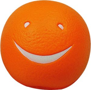 Stress Reliever Smiling Orange Shape