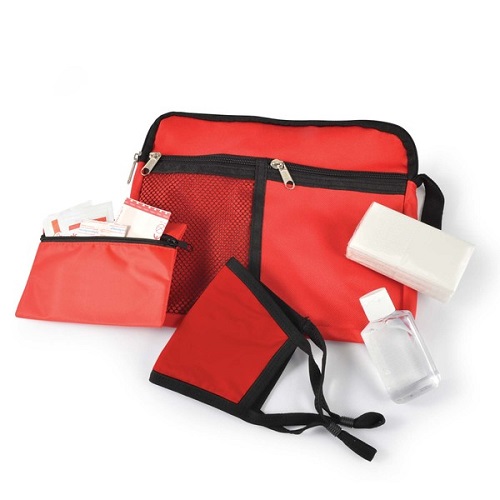 Survival Kit – Malibu Pouch, First Aid Kit, Hand Sanitiser, Tissues and Poncho