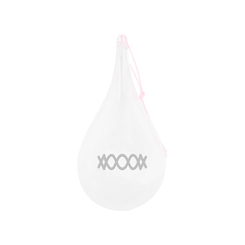 Teardrop Shaped Clear Plastic Ornament 