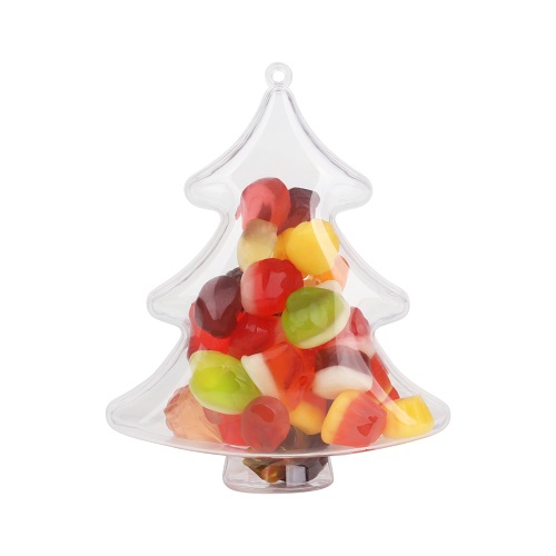 Tree Shaped Clear Plastic Ornament