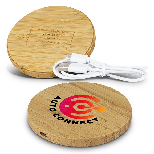 Vita Round Bamboo Wireless Charger