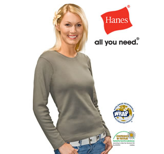 Women's Hanes Beefy Long Sleeve T