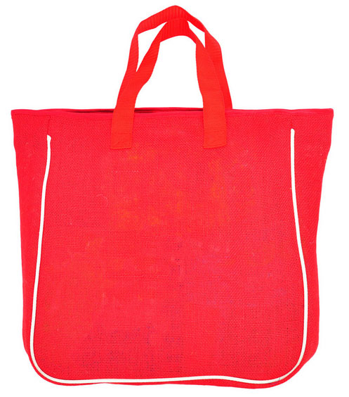 Zipper Jute Tote 