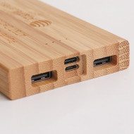 10000mAh Bamboo Wireless Power Bank 