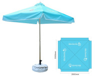 2 x 2m Square Commercial Market Umbrella 