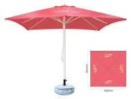 3 x 3m Square Commercial Market Umbrella