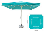 3 x 3m Square Commercial Market Umbrella 