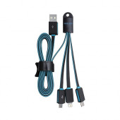 3n1 Light Up Flat Charge Cable 