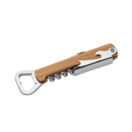 4-In-1 Bamboo Corkscrew Bottle Opener 