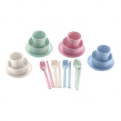 6 Pieces Wheat Straw Tableware Set