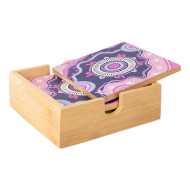 A WOMAN’S CONNECTION Bamboo Coaster Set (4 Pack) 