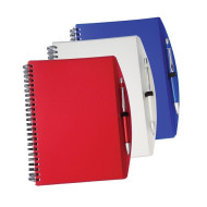 A5 Spiral notebook and pen