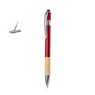 Berget Bamboo and Aluminium Barrel Pen with Stylus