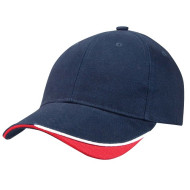 Heavy Brushed Cotton Cap with Short Velcro Fastener 