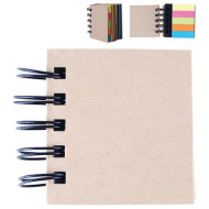 Cardboard Spiral Notebook with Noteflags 