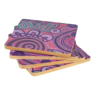 DANJOO Bamboo Coaster Set (4 Pack) 