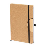 Drizax A5 Notebook with Cork Cover and Phone Holder