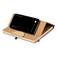 Drizax A5 Notebook with Cork Cover and Phone Holder 