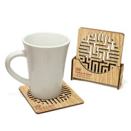 Eco MDF Coaster Set with Optional Stand