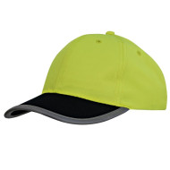 Luminescent Safety Cap with Reflective Trim 