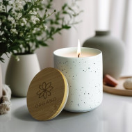 NATURA Candle with Bamboo Lid 