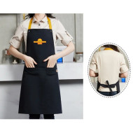 Poly-Cotton Canvas Full Bib Apron with Colour Neck Strap