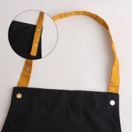 Poly-Cotton Canvas Full Bib Apron with Colour Neck Strap 