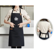 Poly-Cotton Canvas Full Bib Apron with Neck Strap