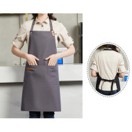 Poly-Cotton Canvas Full Bib Apron with Neck Strap 