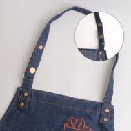 Poly-Cotton Denim Full Bib Apron with Neck Strap 