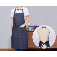 Poly-Cotton Denim Full Bib Apron with Neck Strap