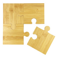 Puzzle Bamboo Coaster Set 