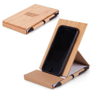 TBD Bamboo Notepad with Sticky Note and Pen 