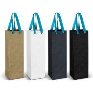 Wine Ribbon Handle Paper Bag 