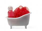 Bath Set In Small Plastic Bath Tub 