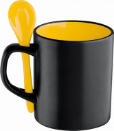 Black ceramic mug - 300 ml 